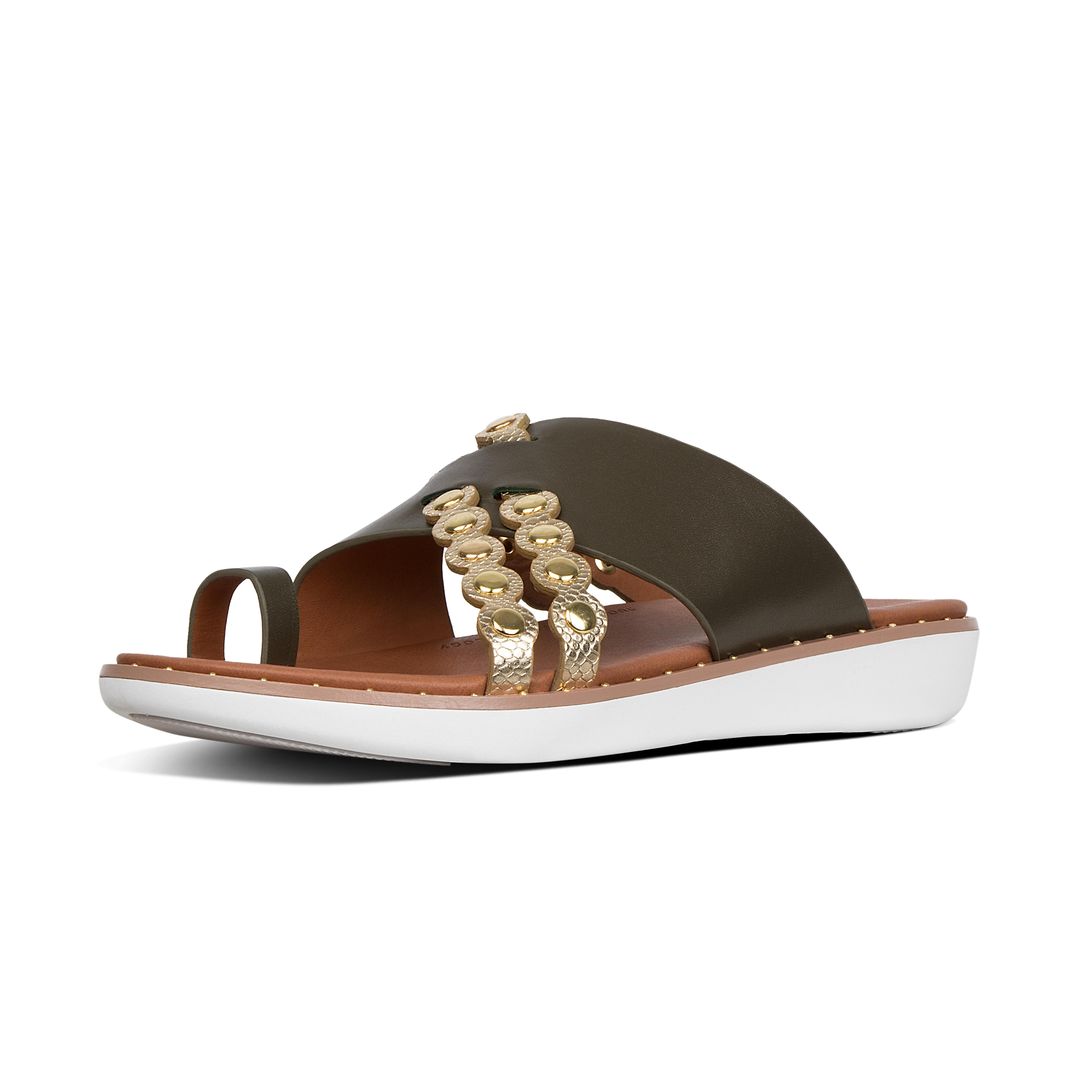 Women's SCALLOP Leather Slides