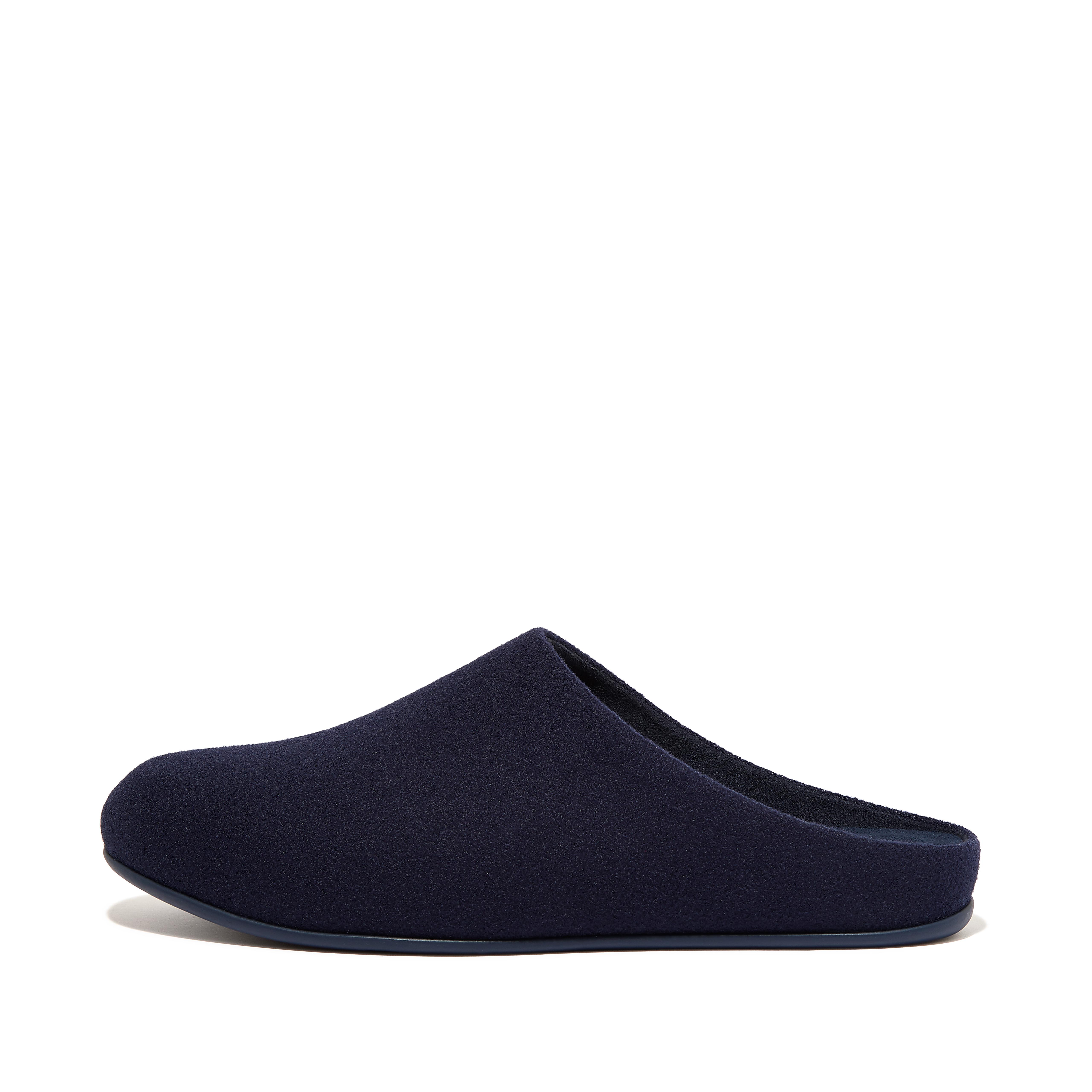 Fitflop Mens Felt Slippers,All Navy