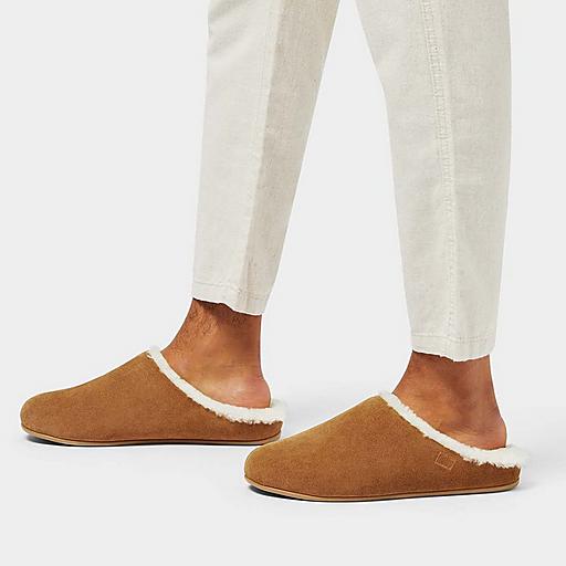 MR P. Babouche Shearling-Lined Suede Slippers for Men