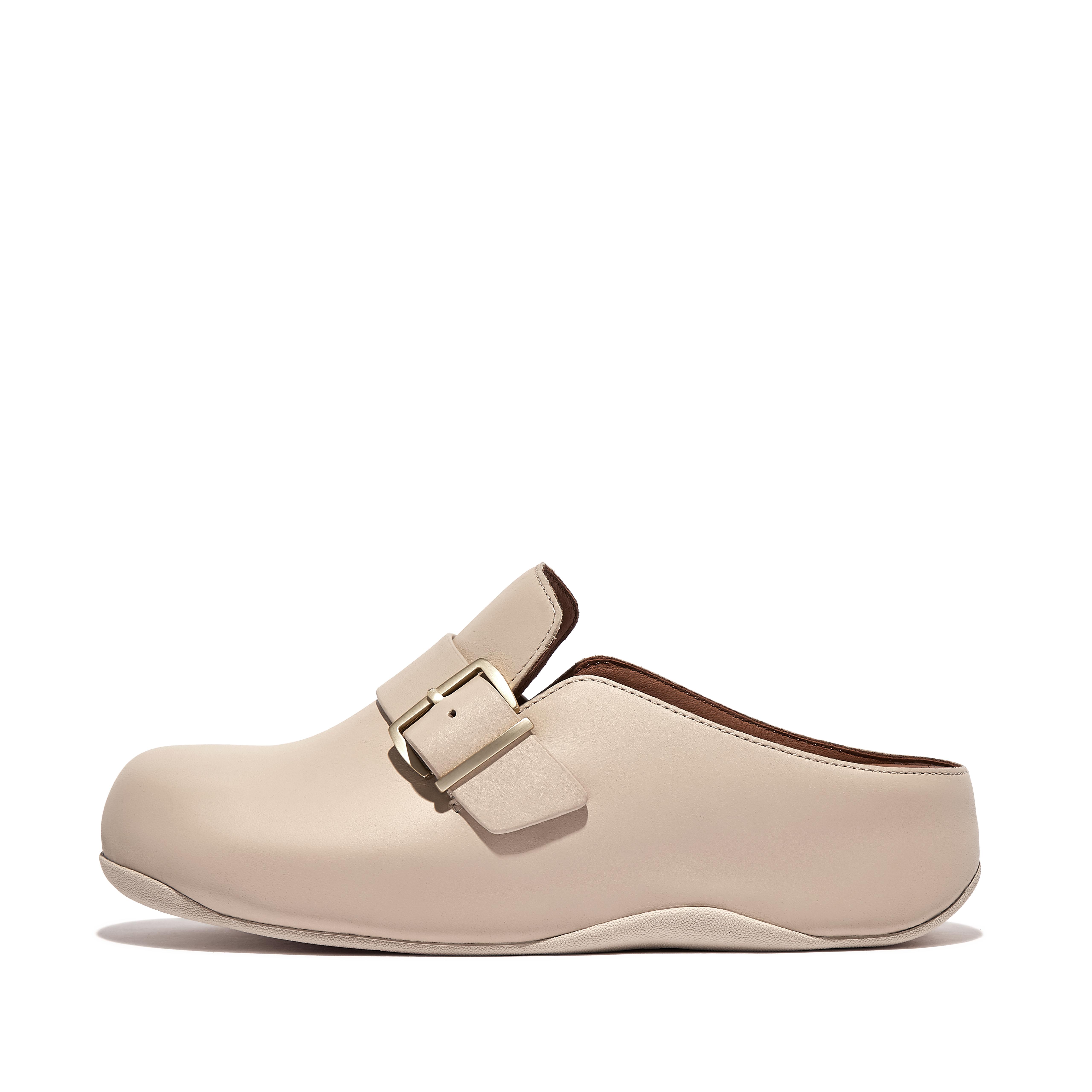 Women's Shuv Buckle Strap Leather Clogs | FitFlop US