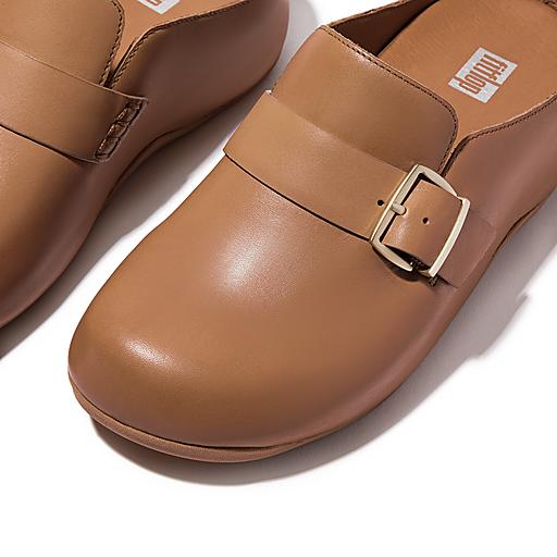 Women's Shuv Buckle Strap Leather Clogs | FitFlop CA