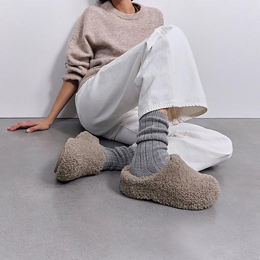 Women's Shuv Curly-Shearling Shearling Clogs | FitFlop US