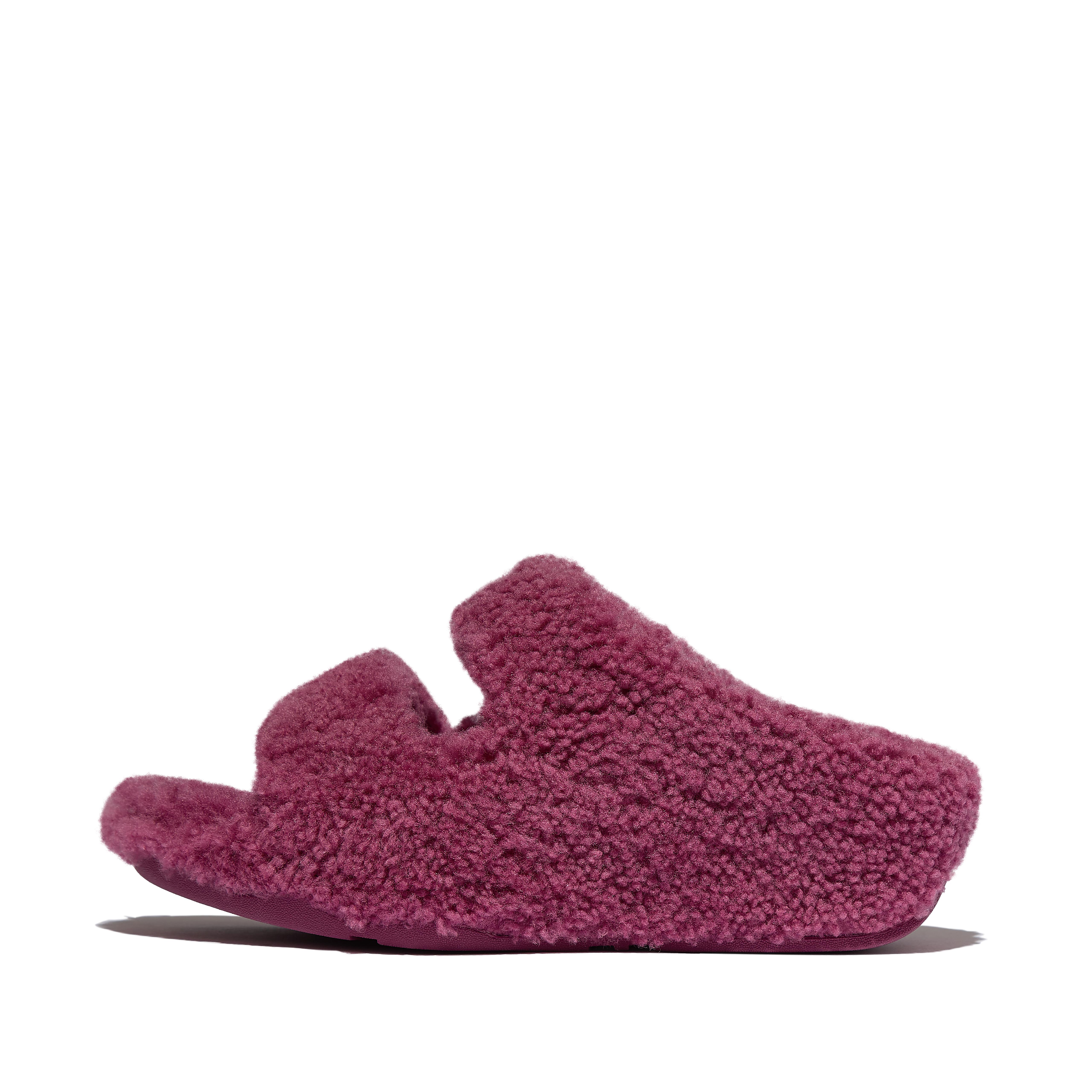 SHUV Curly-Shearling Two-Bar Slides