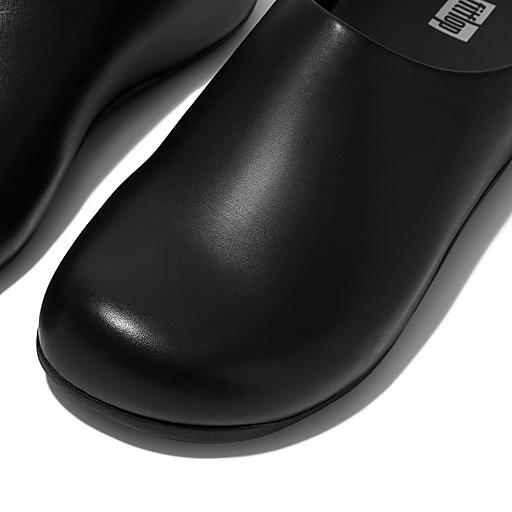 Slip on hot sale leather clogs