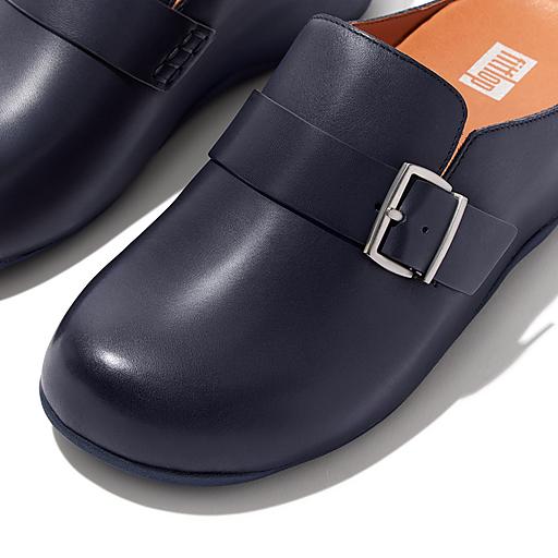 Women's Shuv Buckle Strap Leather Clogs | FitFlop US