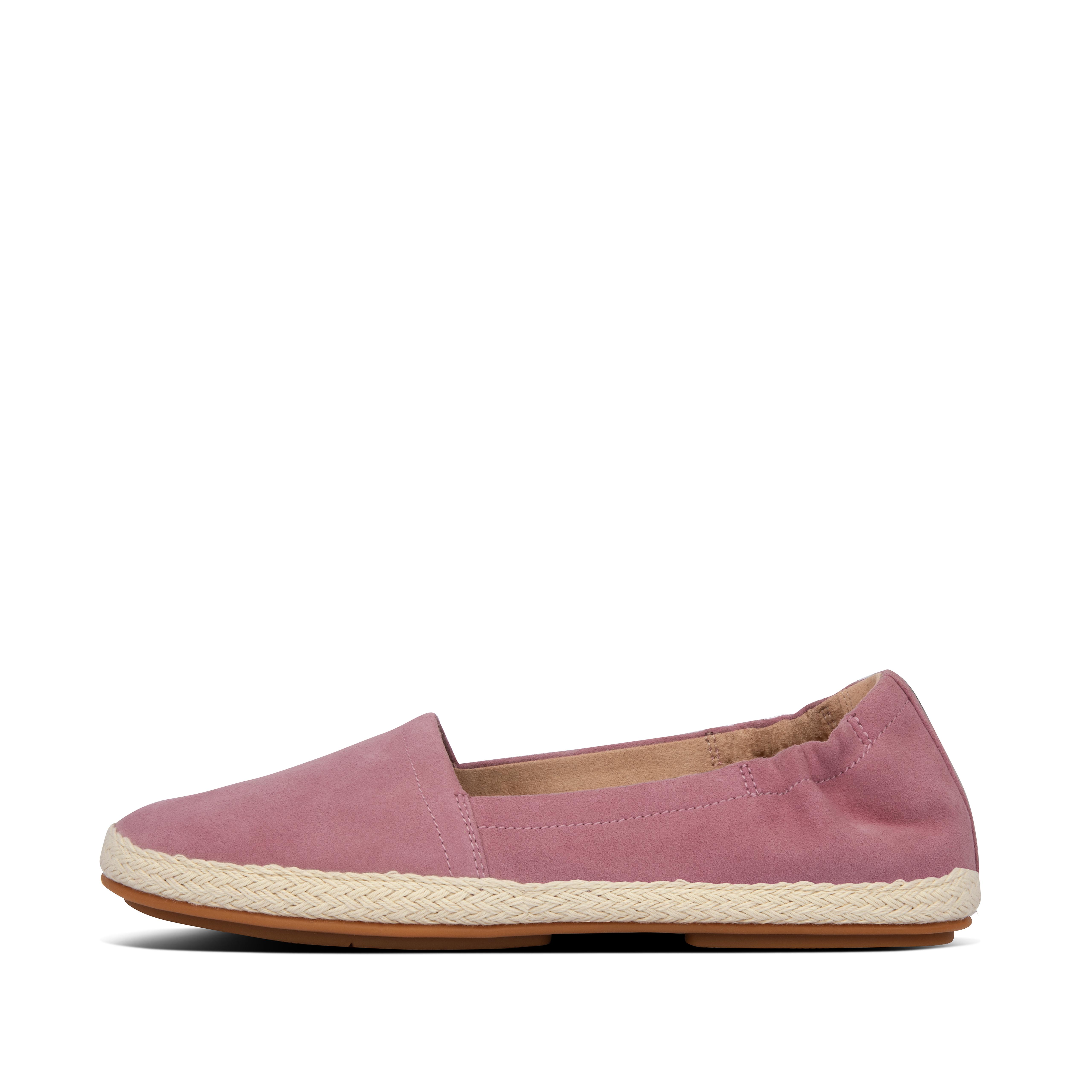 pink suede espadrilles