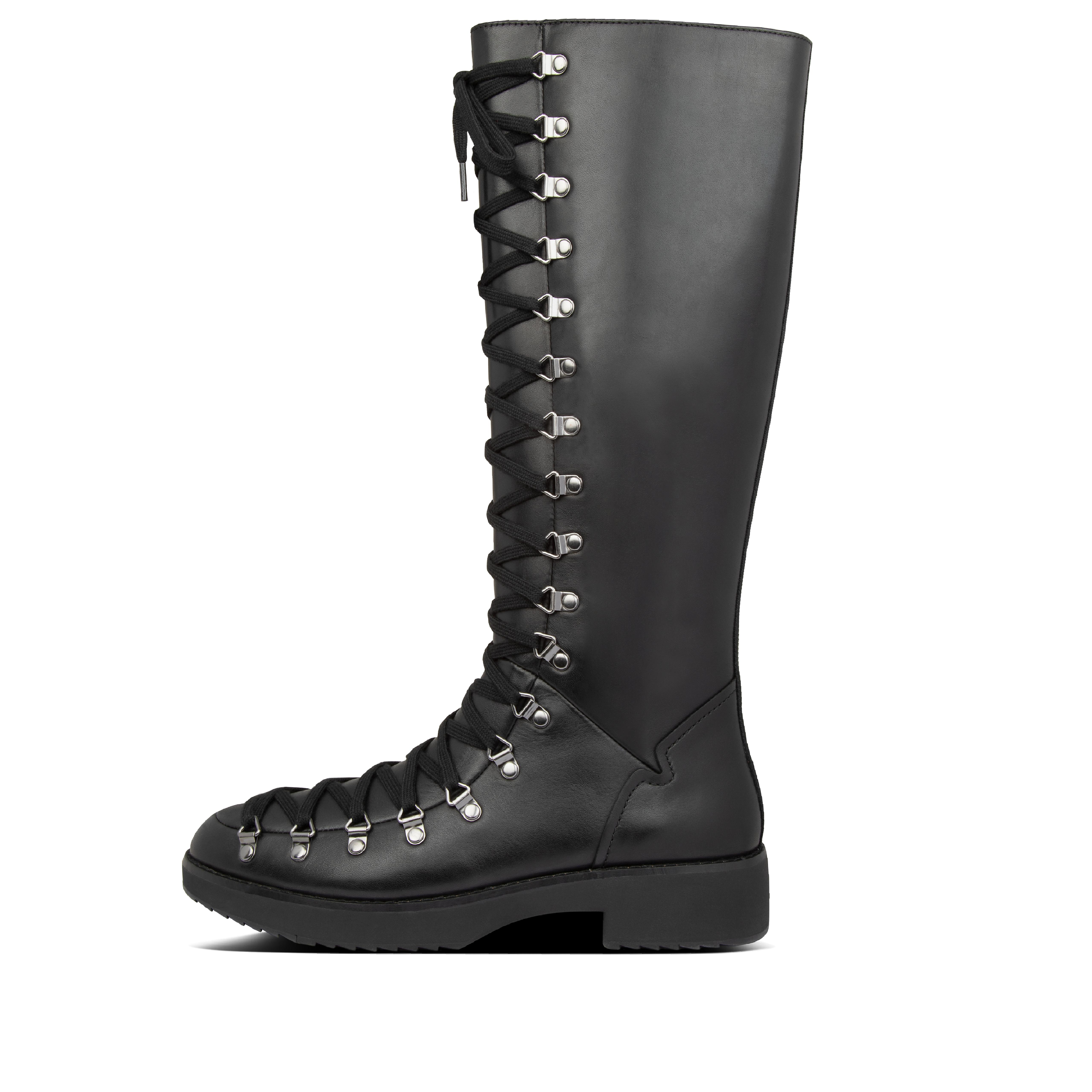 leather knee high walking boots