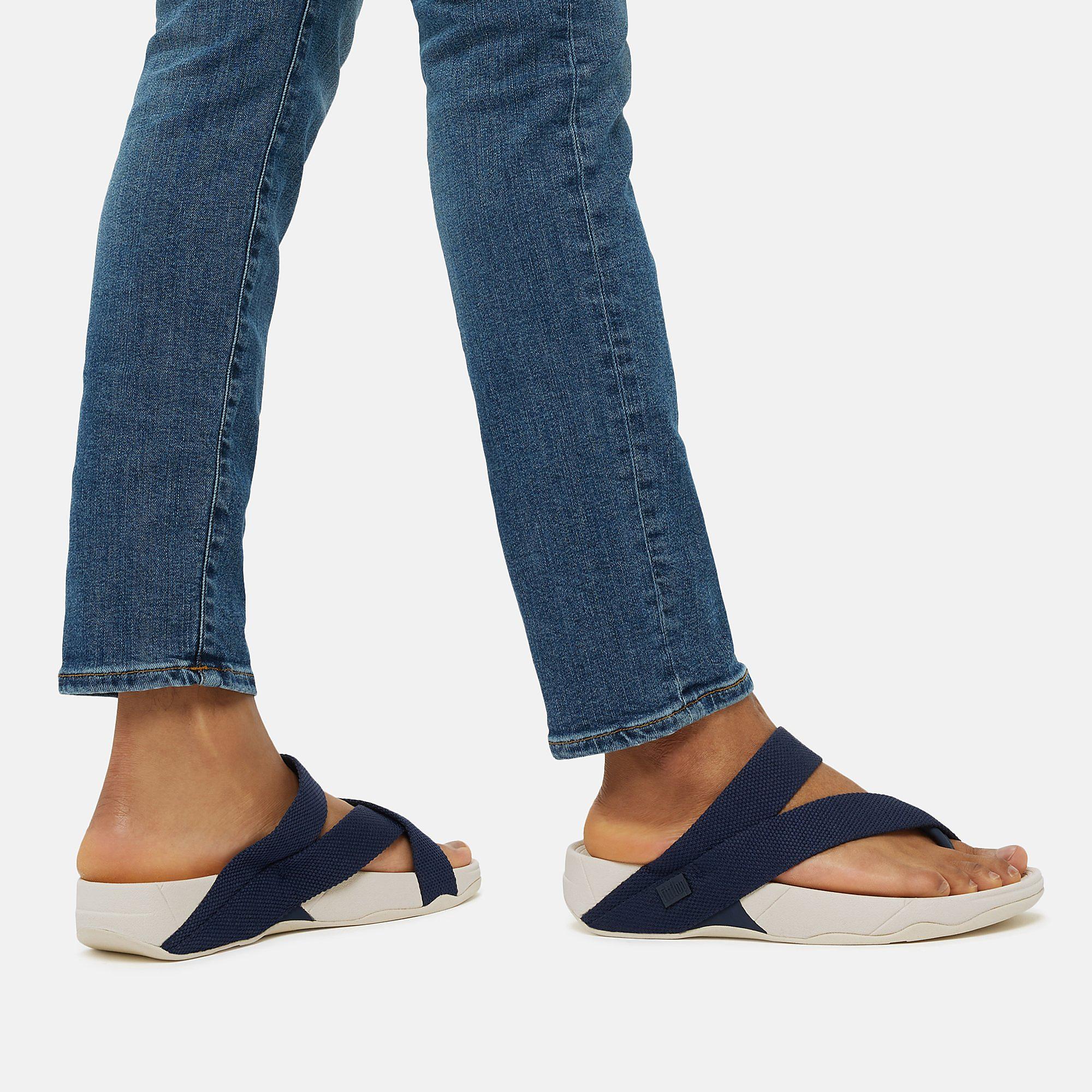 cross toe flip flops