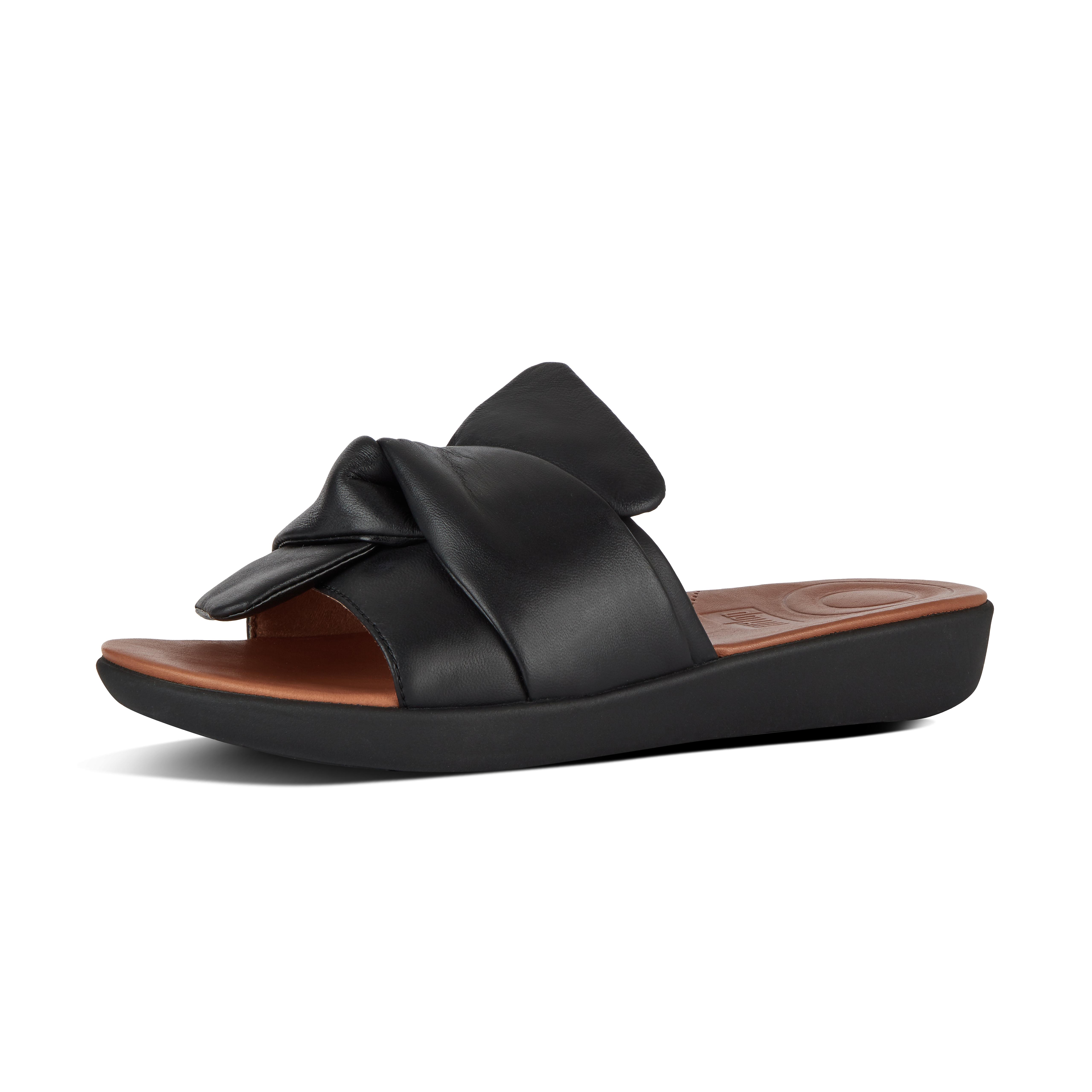 Women s SOLA Leather Slides FitFlop EU