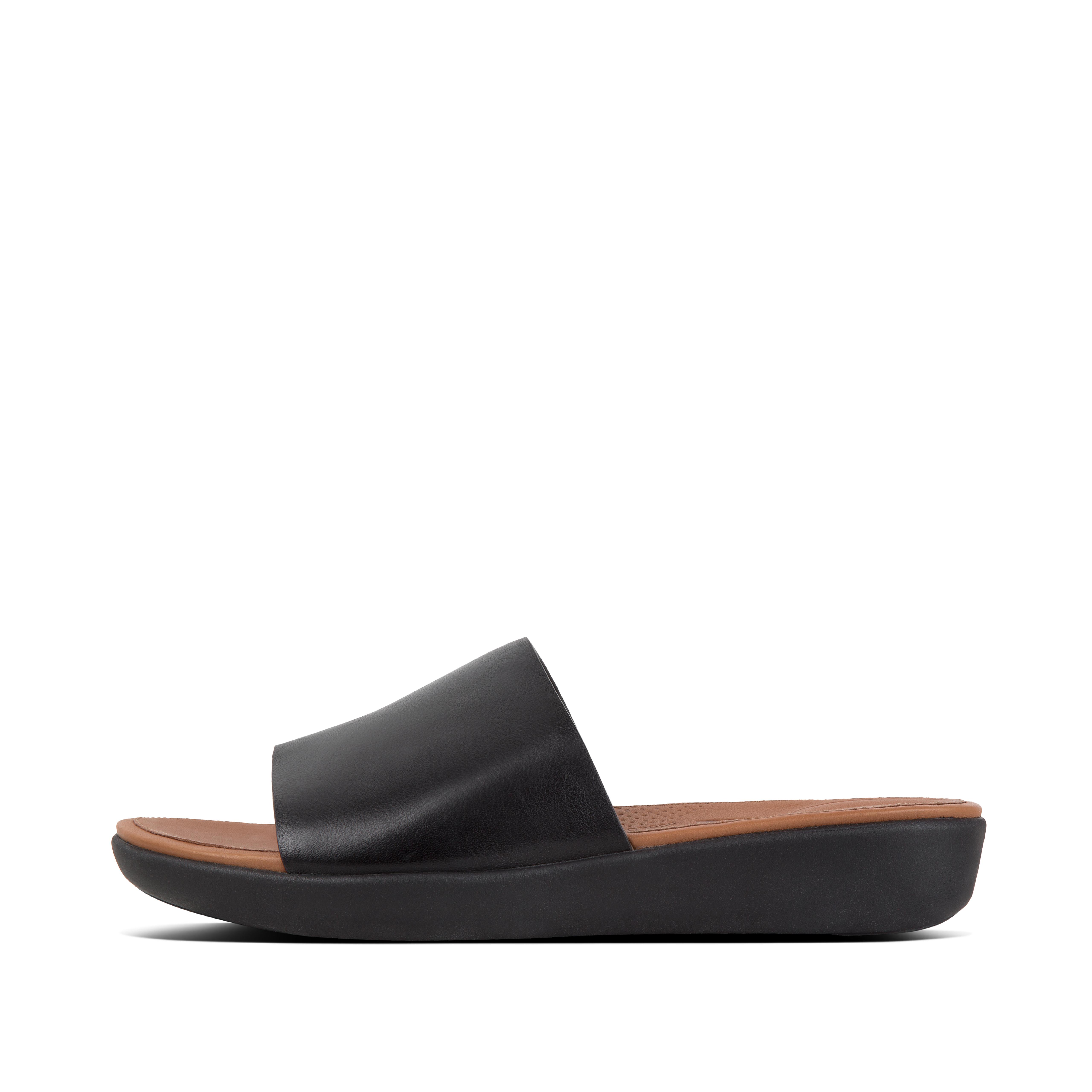 leather slides womens