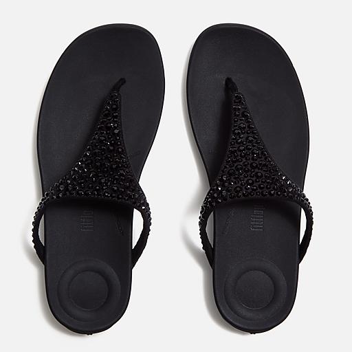 Women's Solay Mixed-Crystal Textile Toe-Posts | FitFlop US