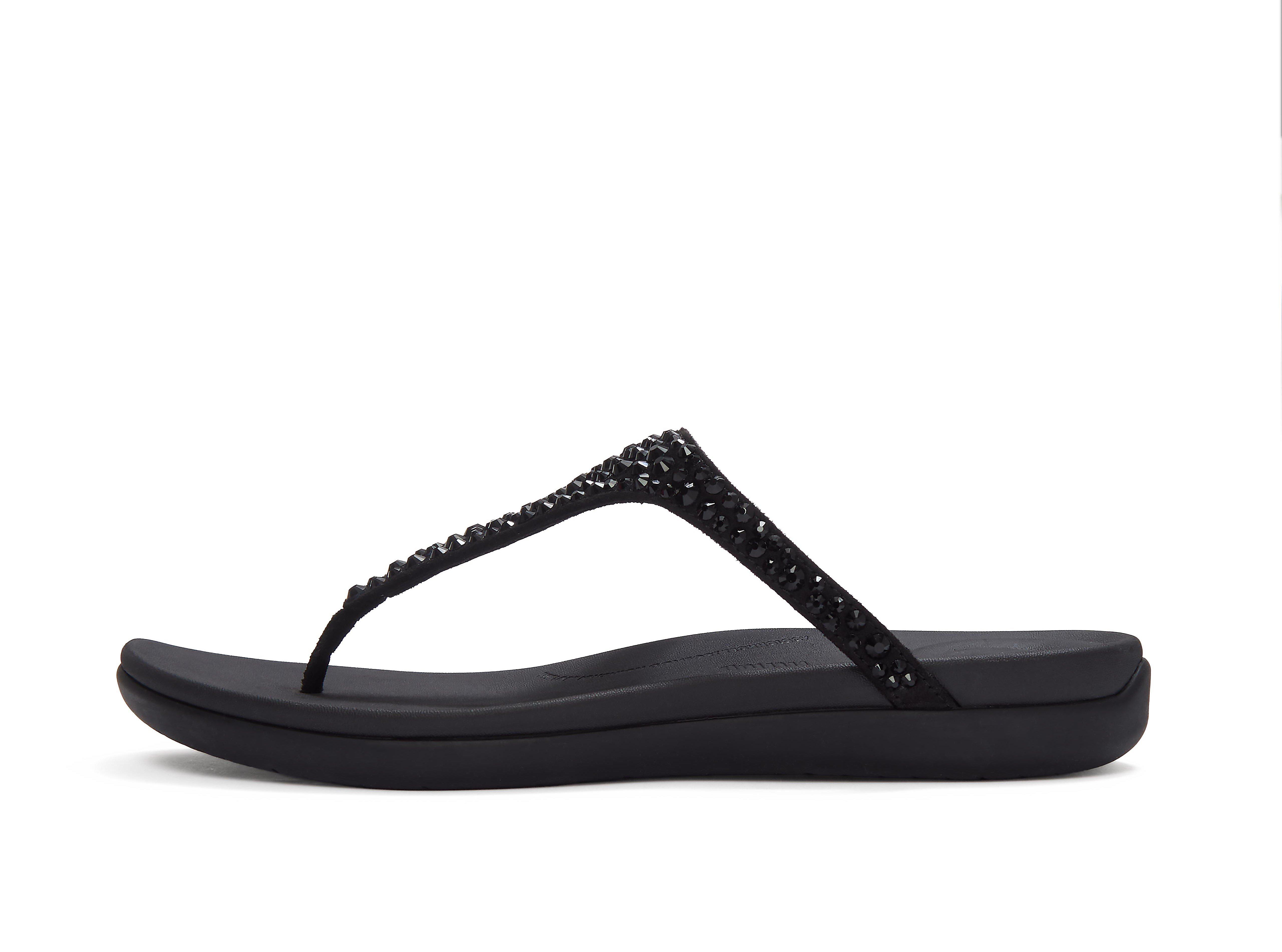 SOLAY Mixed-Crystal Toe-Post Sandals