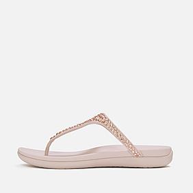 り*あ様 新品⭐FitFlop ラメ ダブルストラップ サンダルピンクUS5 Women's Pink Sandals | Vibrant Pink Color Styles | FitFlop US