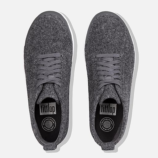 Women s STEFANIE Leather Canvas Sneakers FitFlop EU