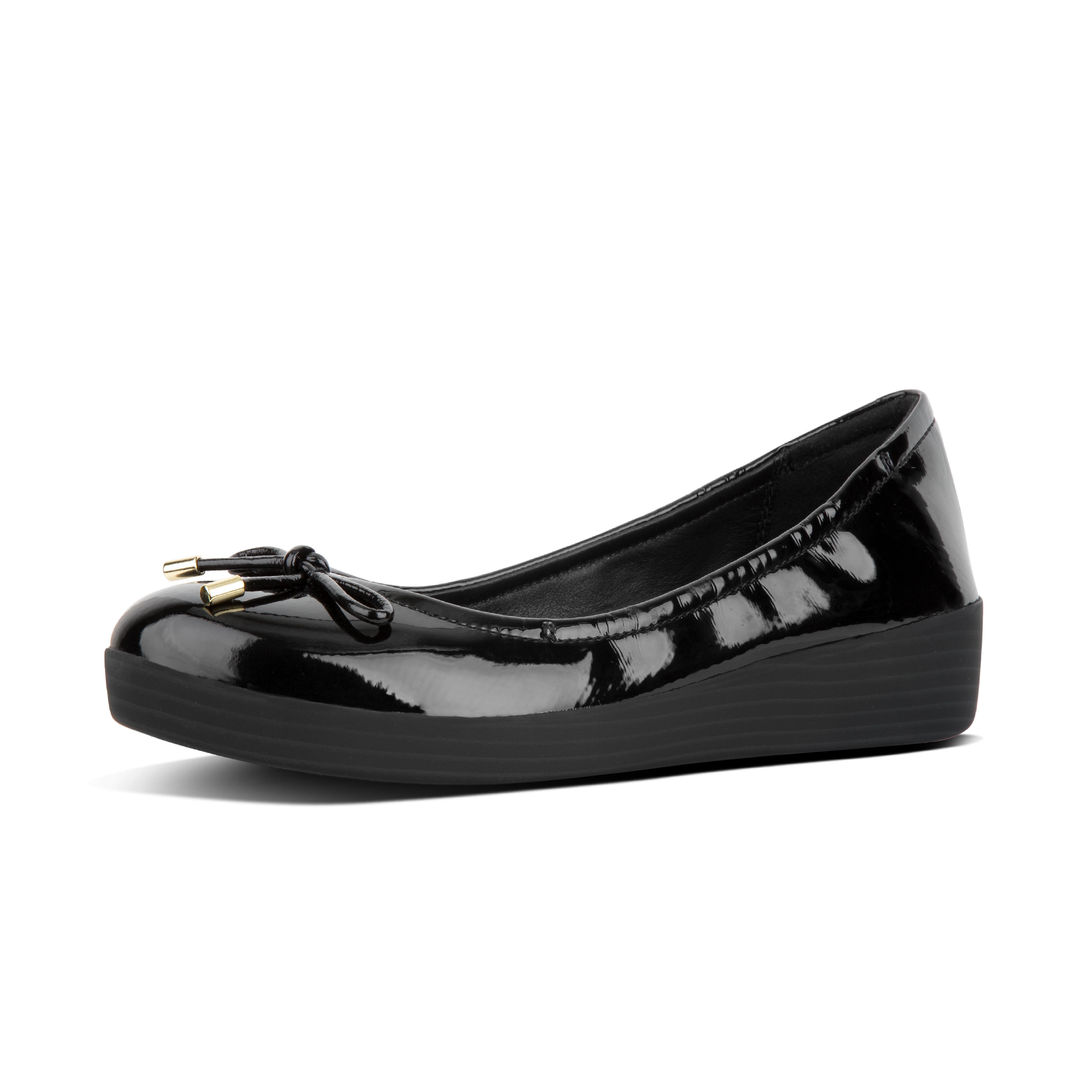 Fitflop black patent shoes online