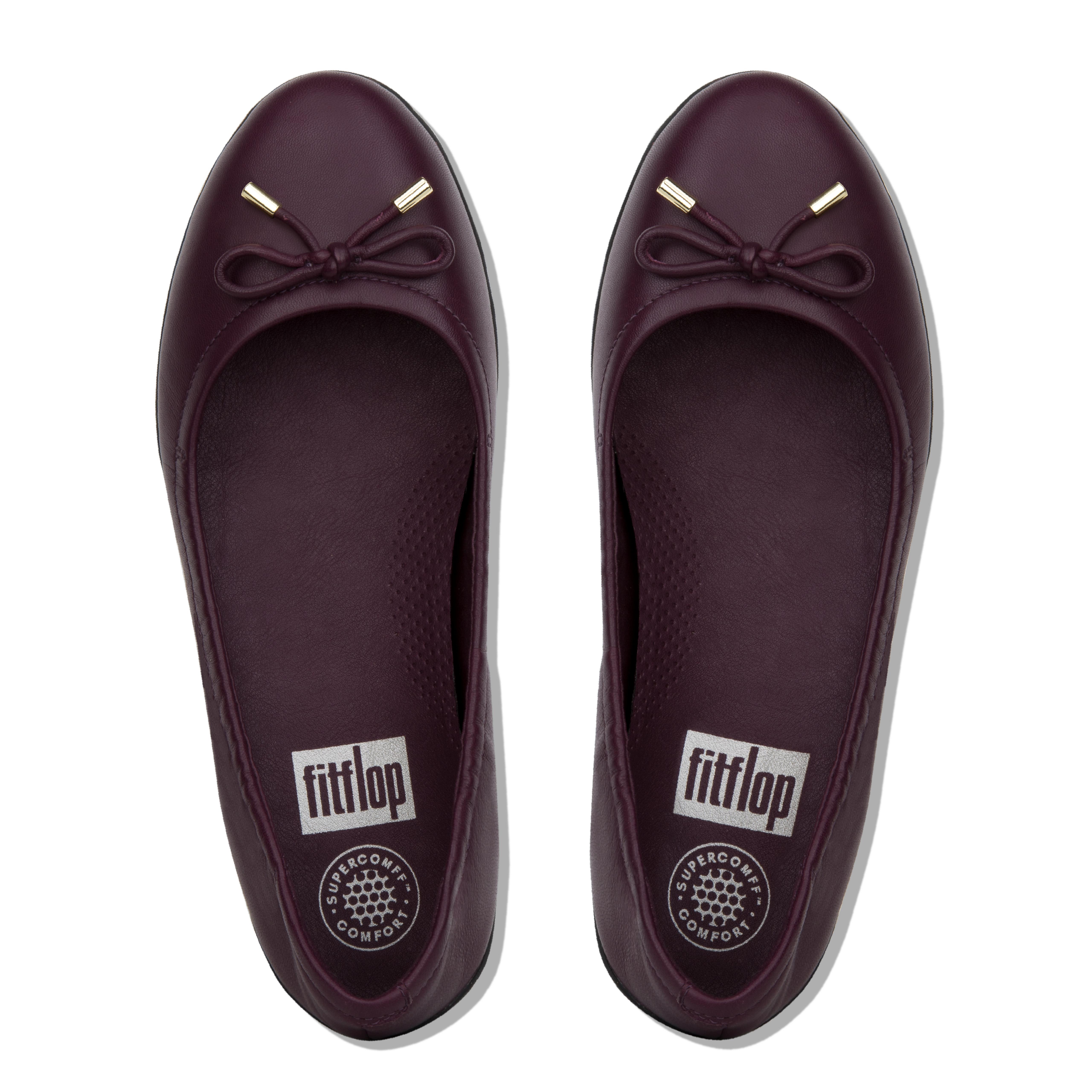superbendy leather ballet flats