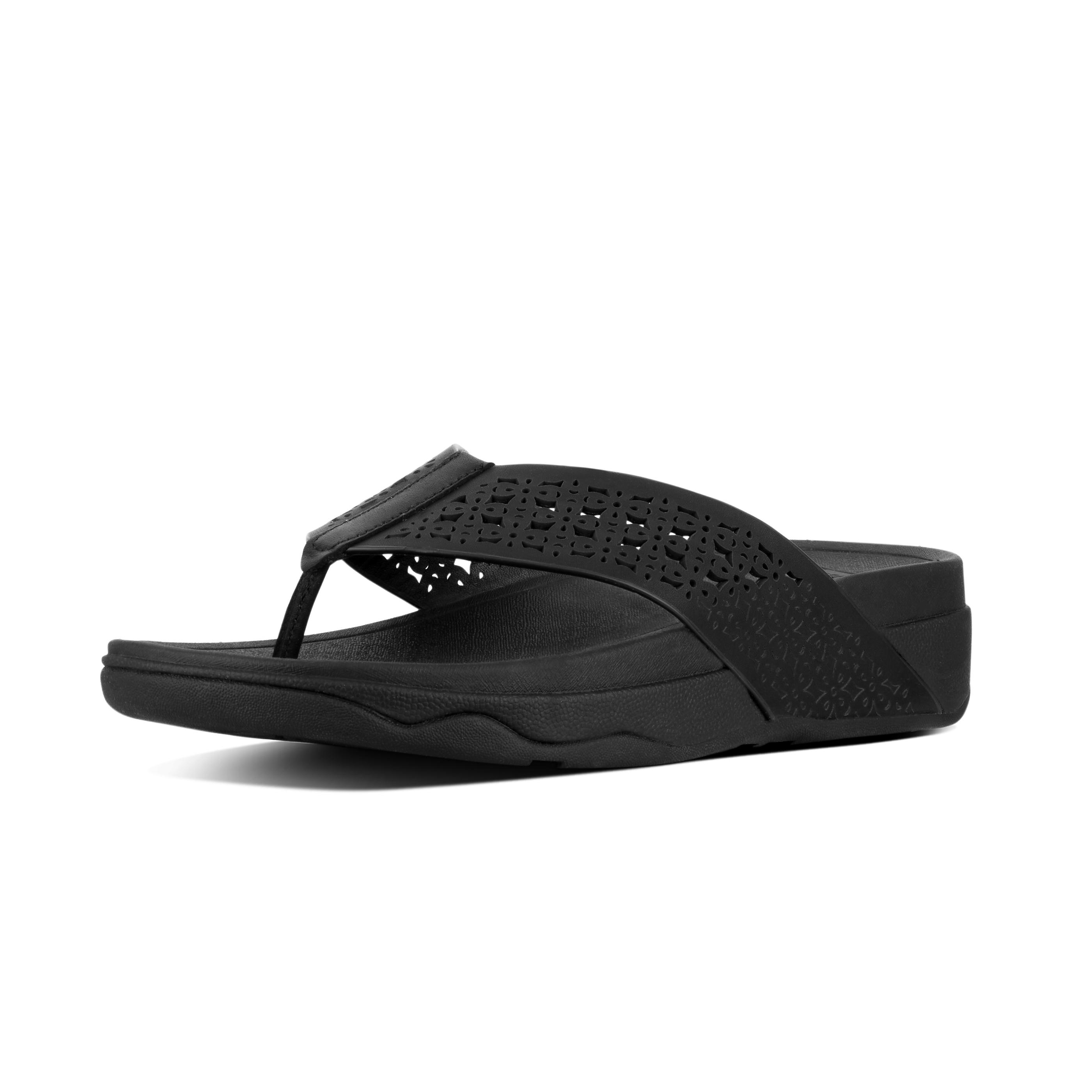 fitflop women's leather lattice surfa floral