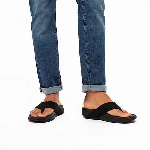 Mens Surfer Polyester Toe Post Sandals FitFlop US