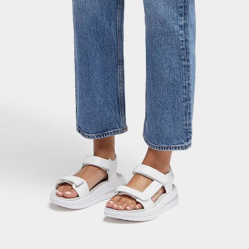 Fitflop white 2024 leather sandals