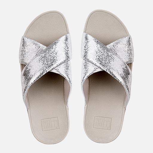 Women s SWOOP Leather Slides FitFlop UK