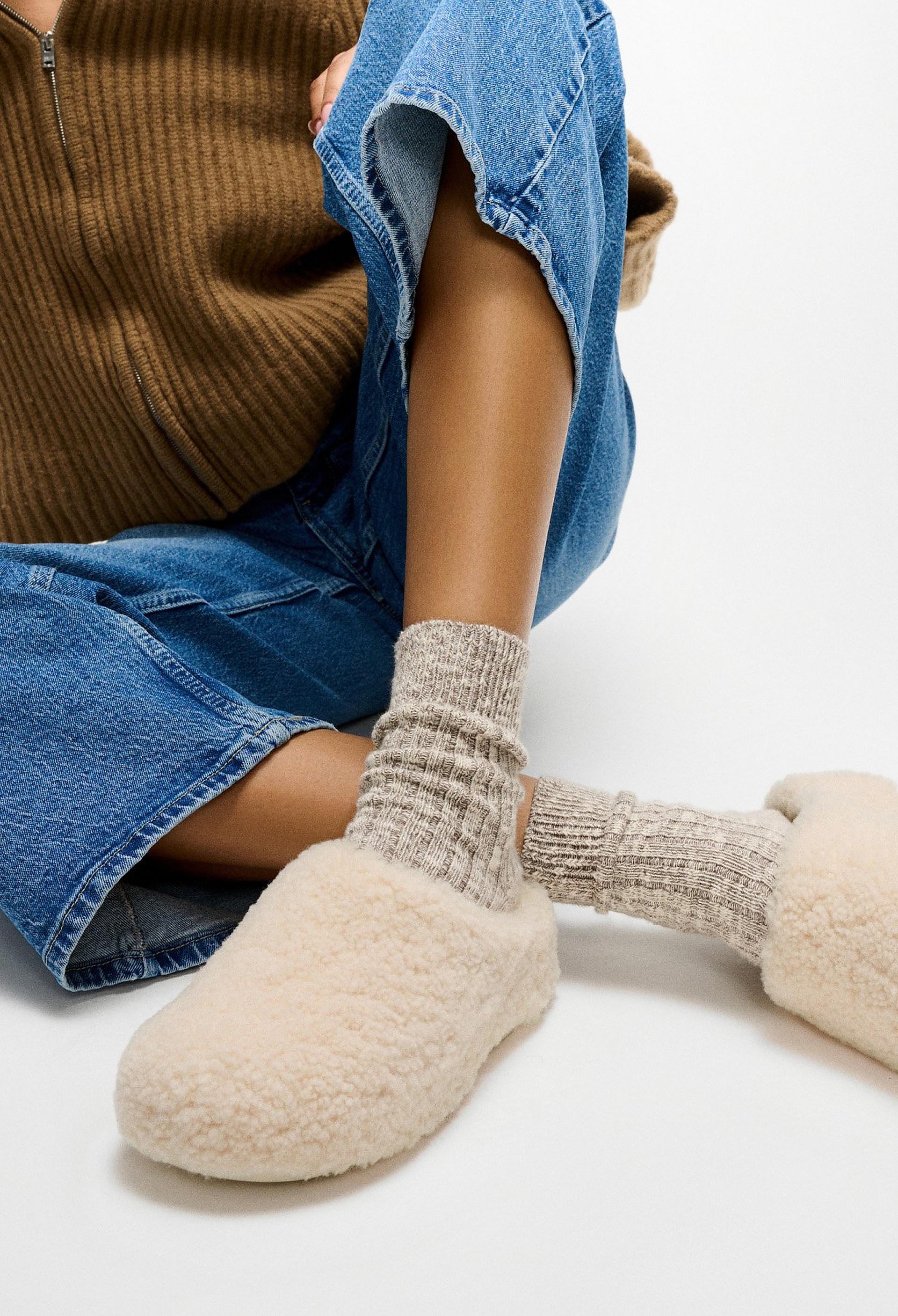 SHUV Curly-Shearling Clogs