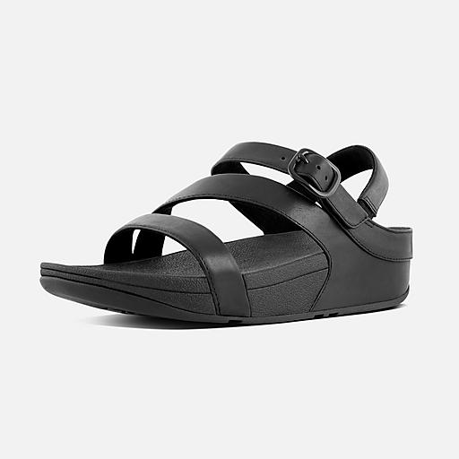 サンダル・ミュール FitFlop Skinny Backstrap Sandals Black J18-001 Women's Lulu Leather Back-Strap-Sandals | FitFlop EU