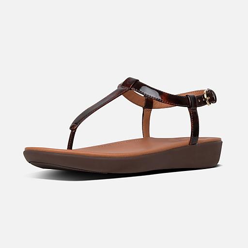 Women s TIA Patent Back Strap Sandals FitFlop CA