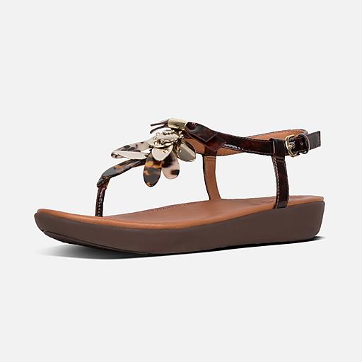 Women s TIA Patent Back Strap Sandals FitFlop EU