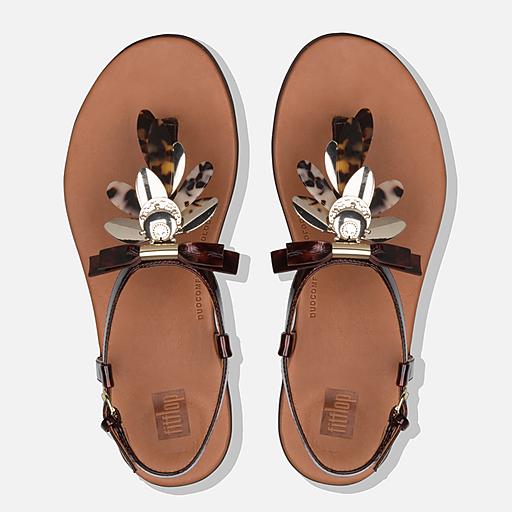 Women s TIA Patent Back Strap Sandals FitFlop EU