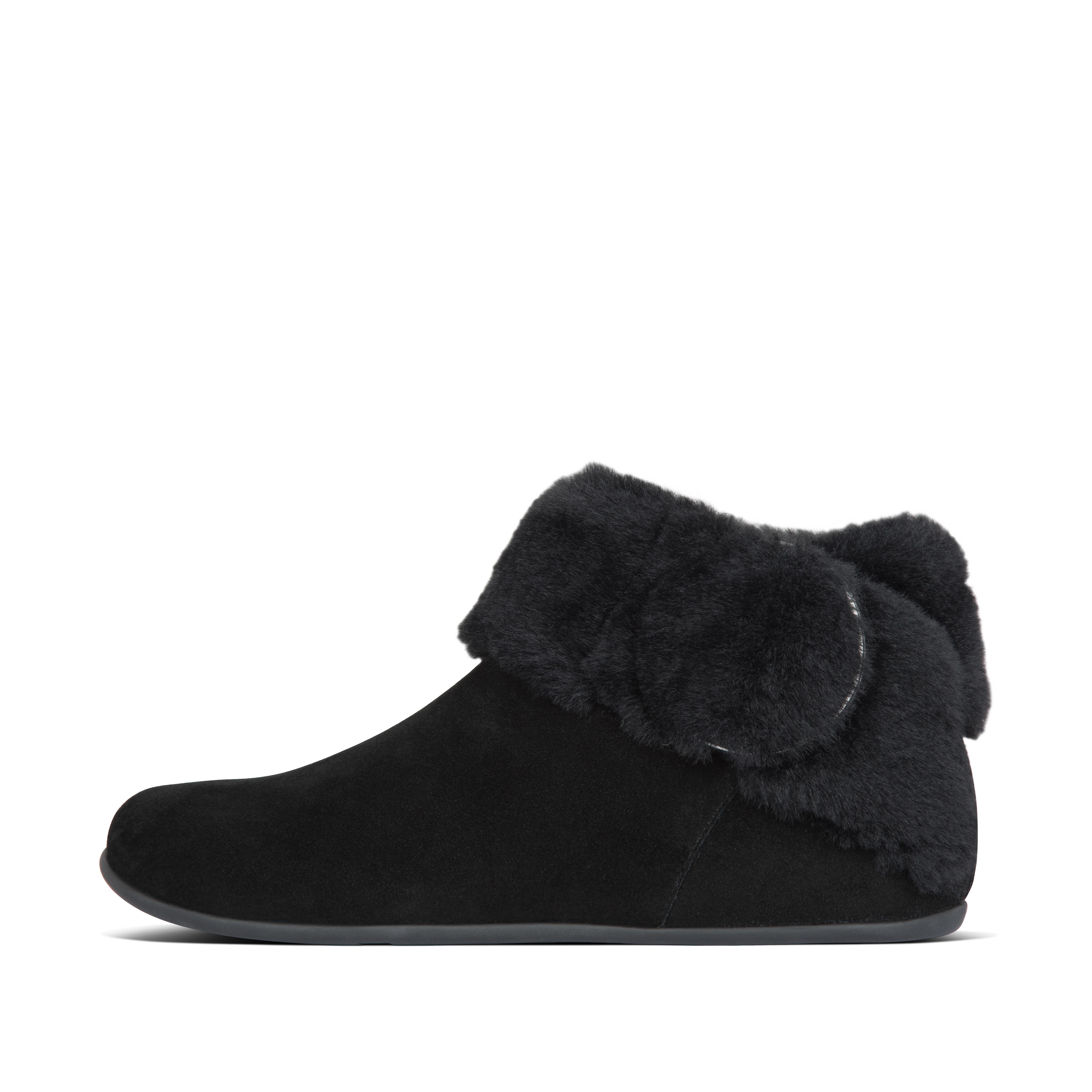 black slipper boots