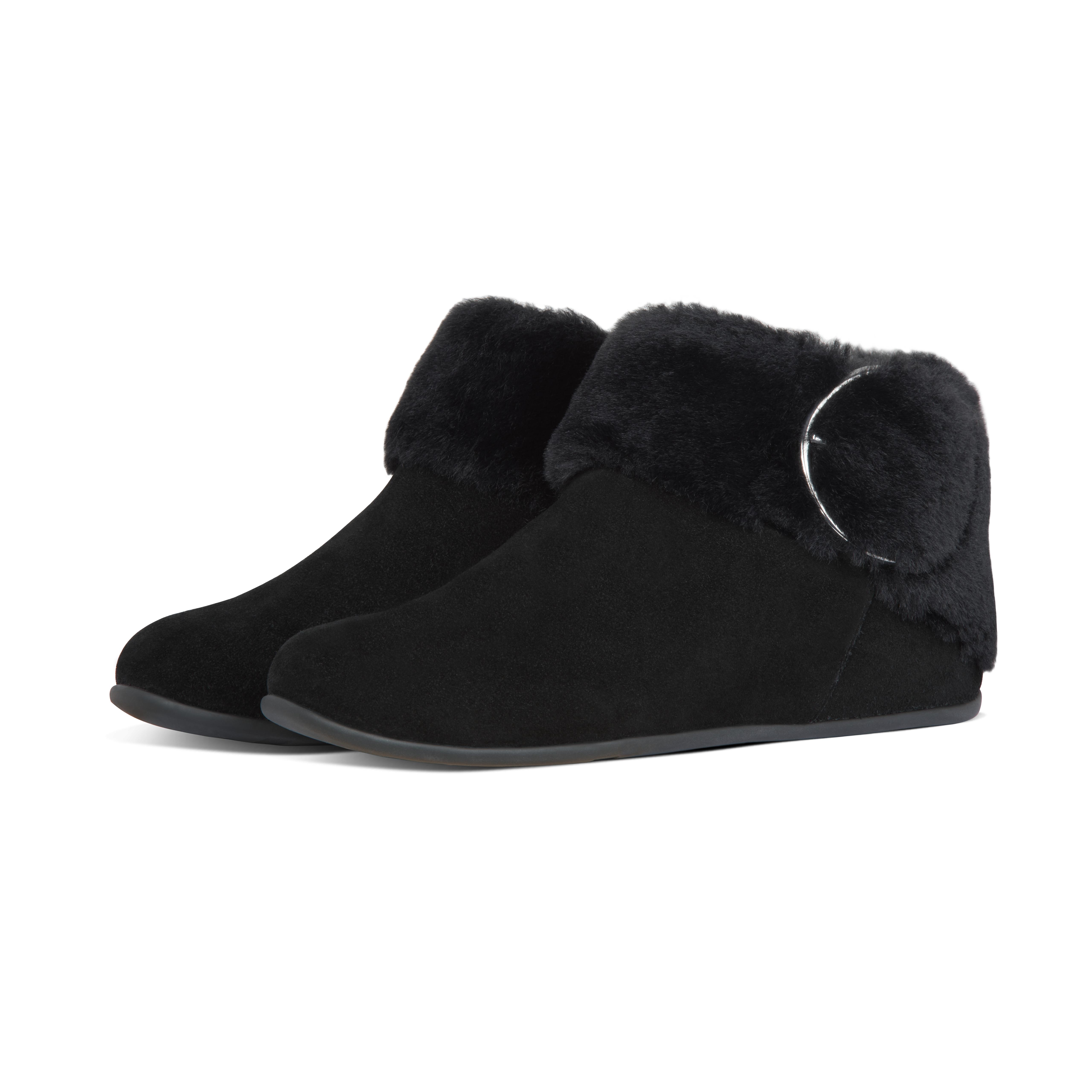 fitflop furry slipper booties