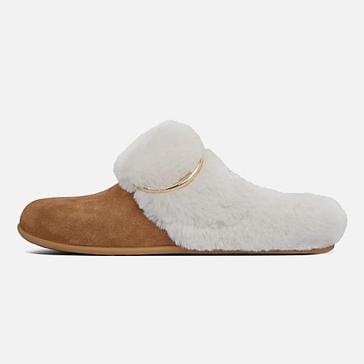Women s Tilda Suede Fur Slippers FitFlop CA