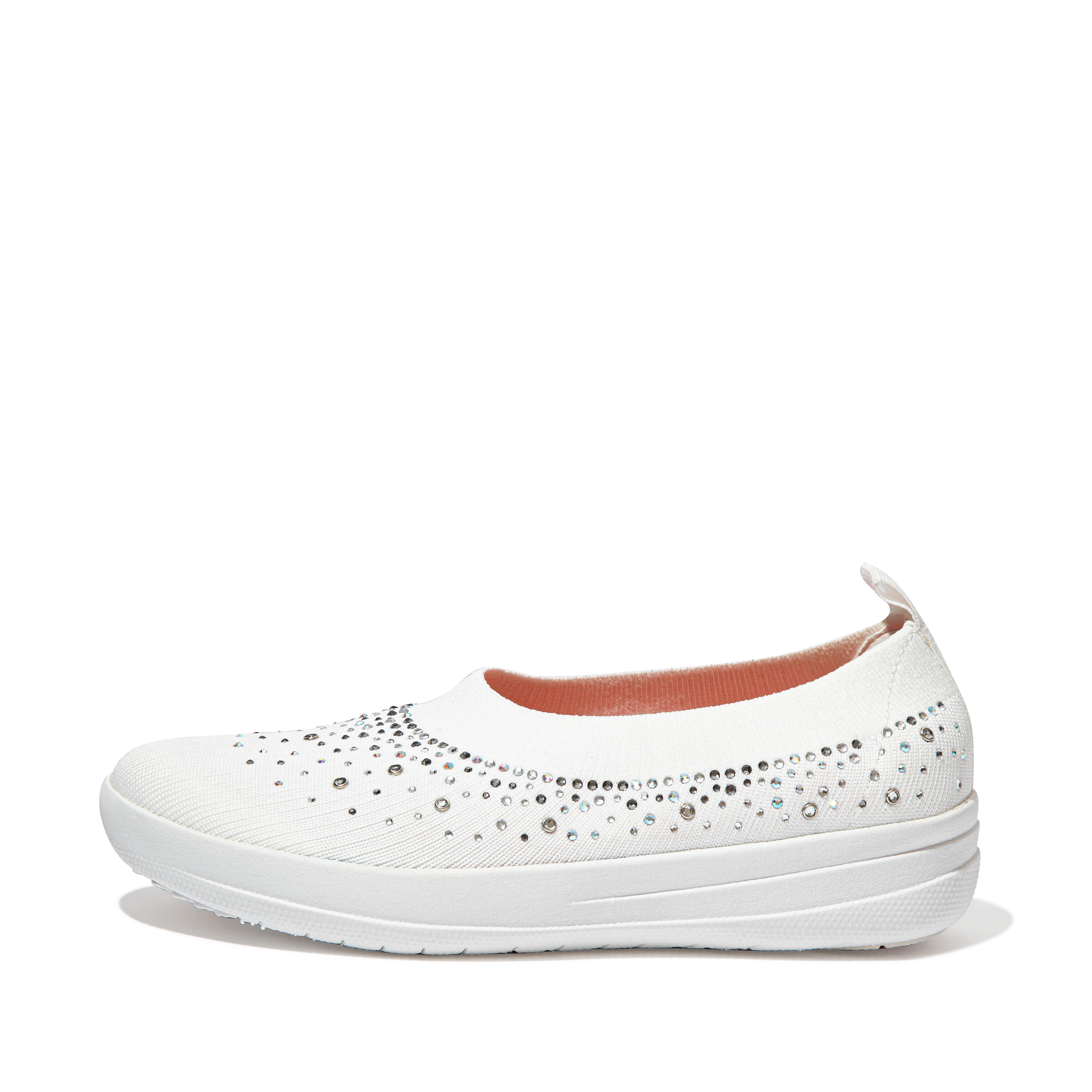fitflop uberknit crystal ballerinas