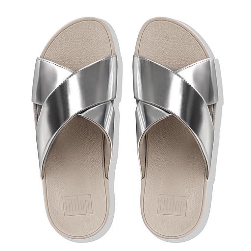 Fitflop lulu mirror 2025 cross slide sandals