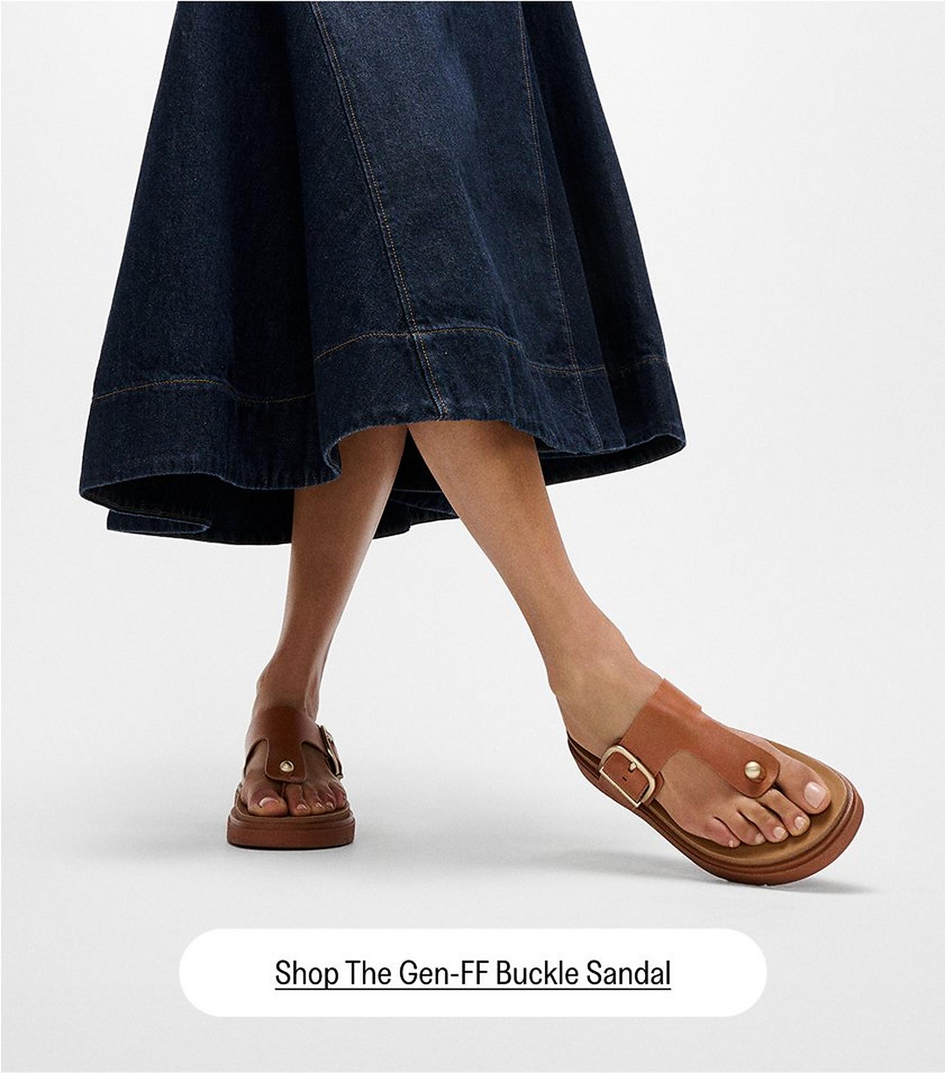 GEN-FF Buckle Leather Toe-Post Sandals