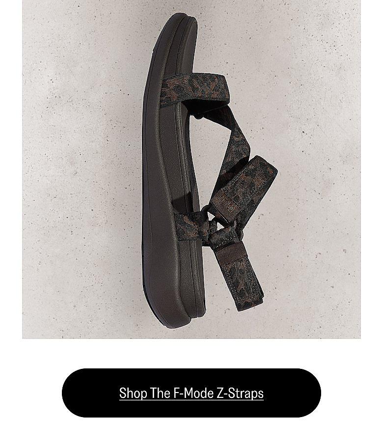 F-MODE Go Leopard Adjustable Webbing Z-Strap Sandals