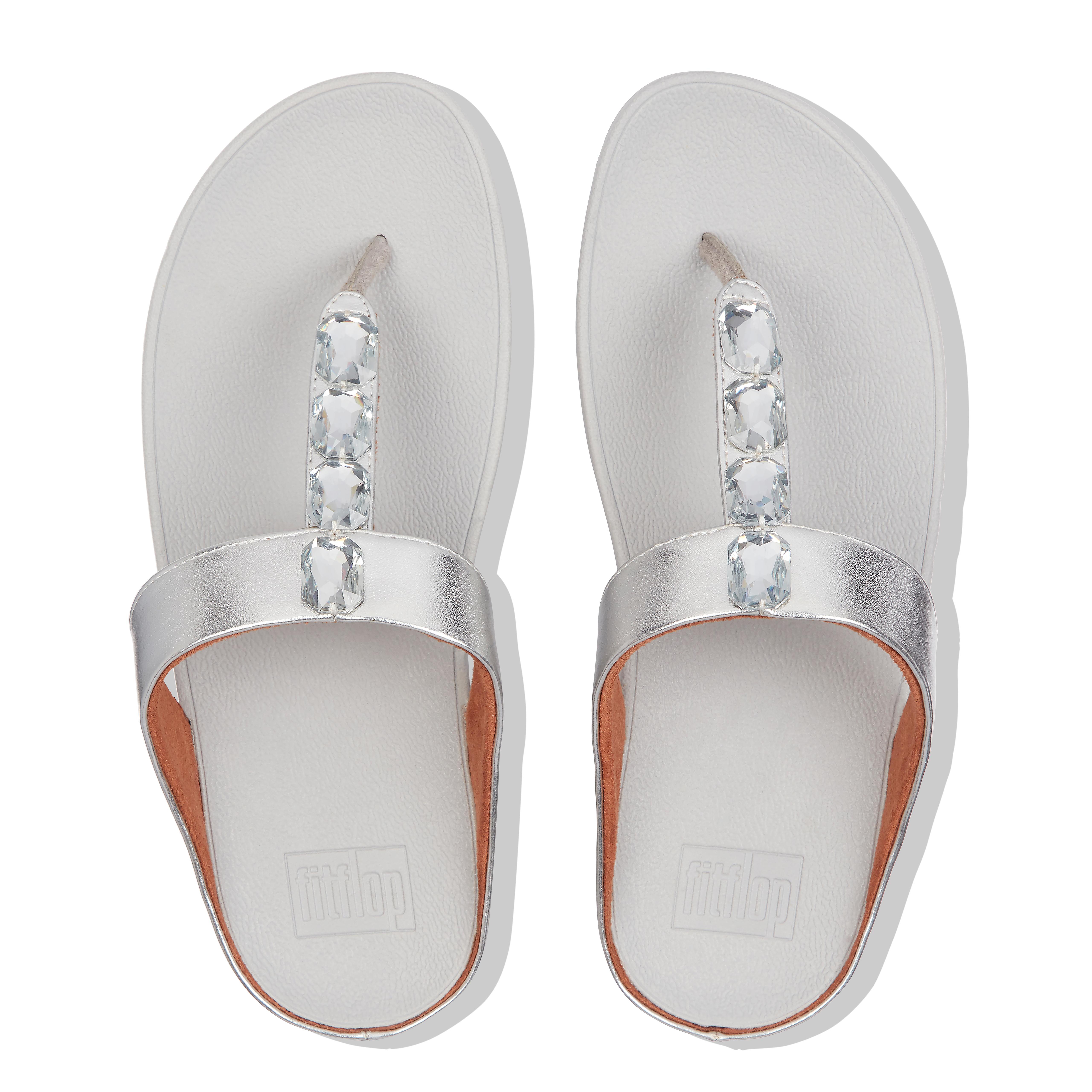 silver fitflops size 4