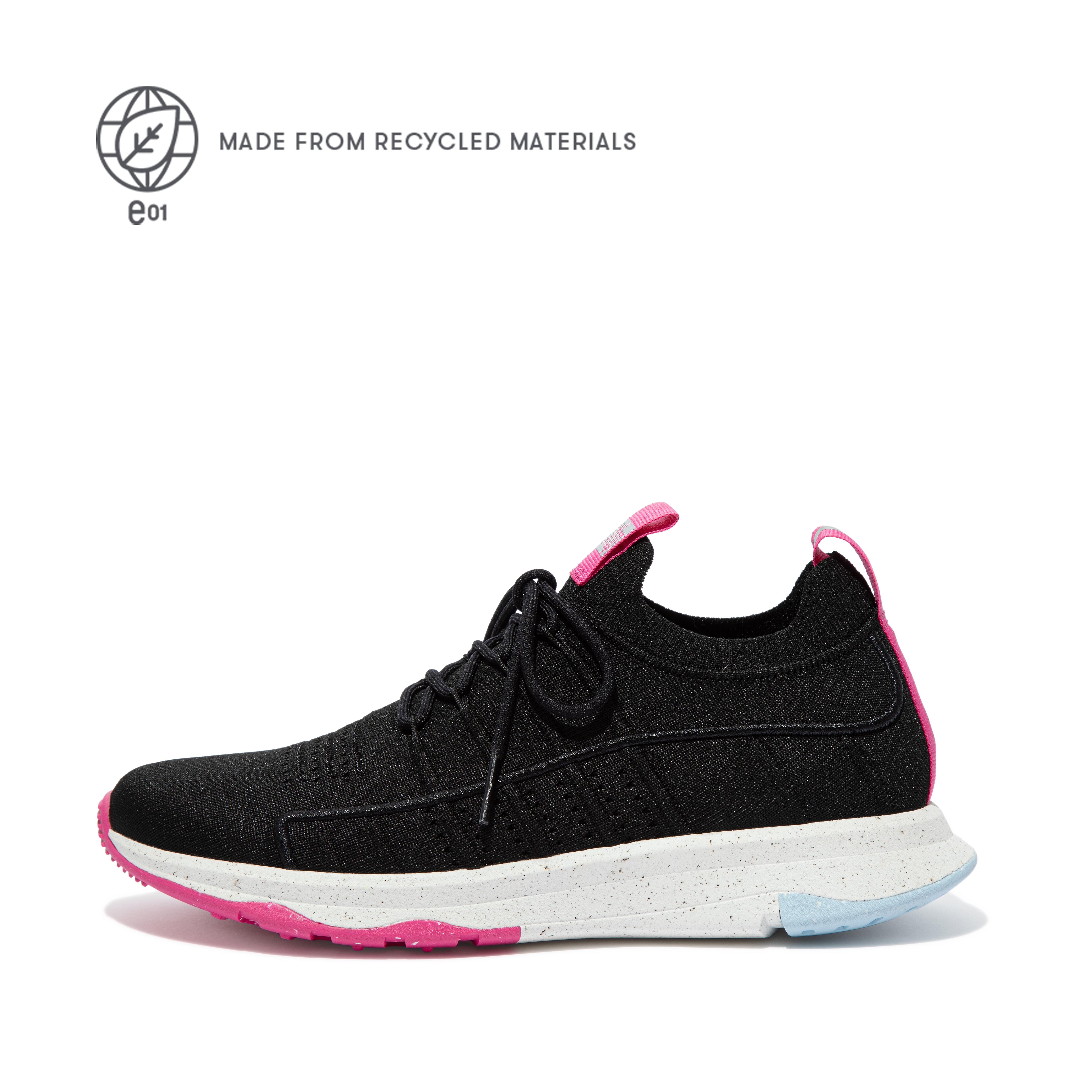 핏플랍 스니커즈 FitFlop VITAMIN FF e01 Knit Sports Sneakers,Black Mix