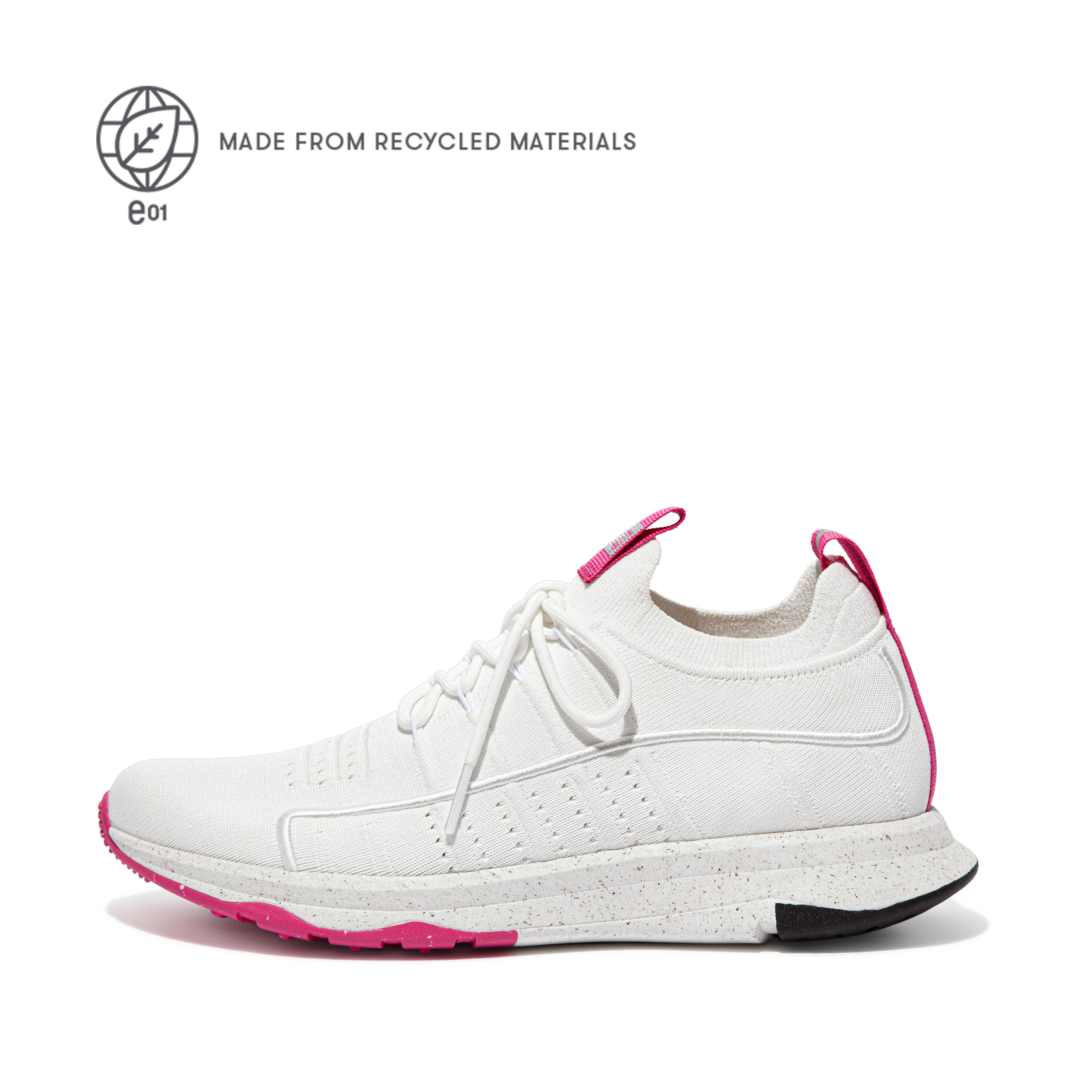 핏플랍 스니커즈 FitFlop VITAMIN FF e01 Knit Sports Sneakers,Urban White Mix