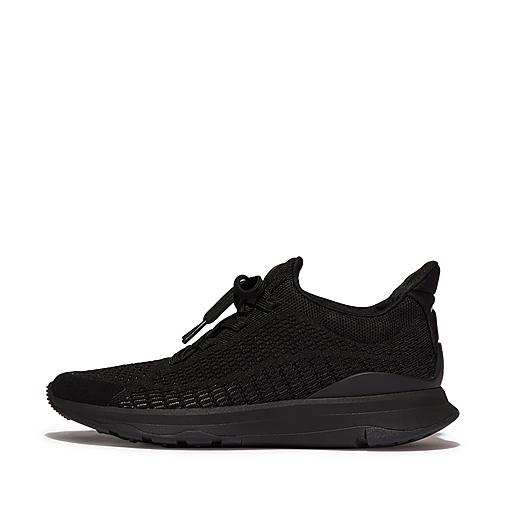 Fitflop Womens Vitamin FFX Knit Sneakers - Black