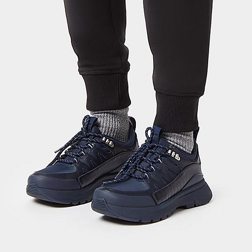 Fitflop Women s NEO D HYKER Leather Mix Walking Sneakers All Navy Size CA 8 Leather Pet Nylon Tpu