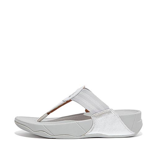 Silver fitflops size on sale 6