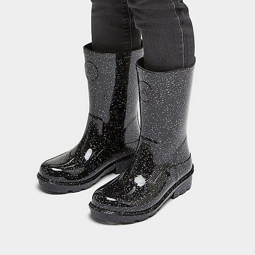 Black glitter wellies hotsell