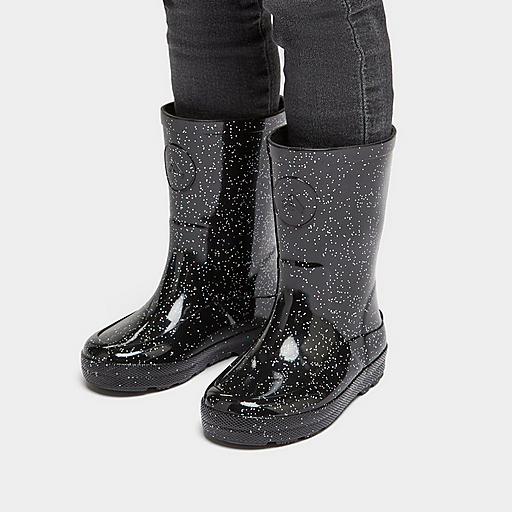 Black sparkly outlet rain boots