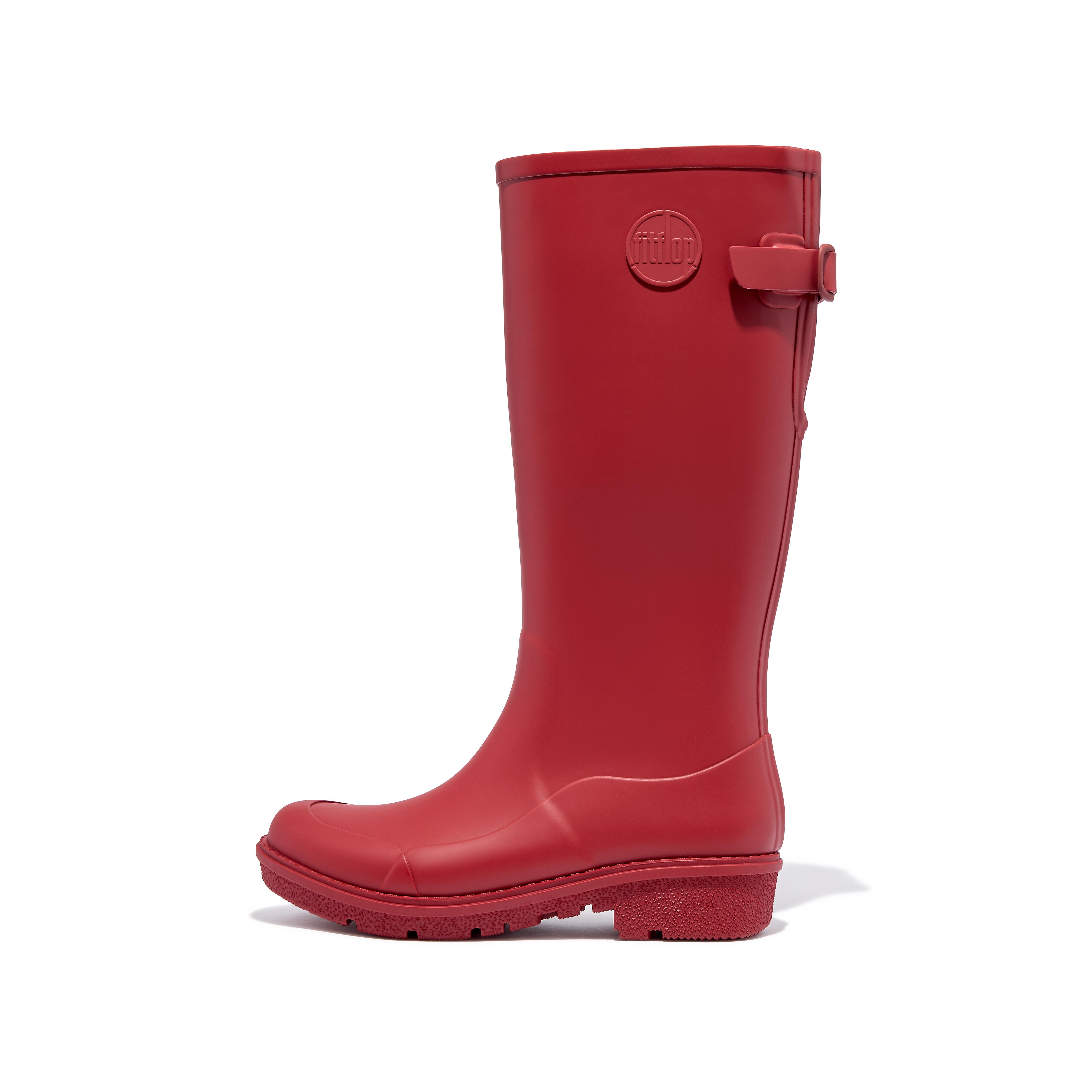 핏플랍 장화 (레인부츠) Fitflop Tall Rain Boots,Rich Red