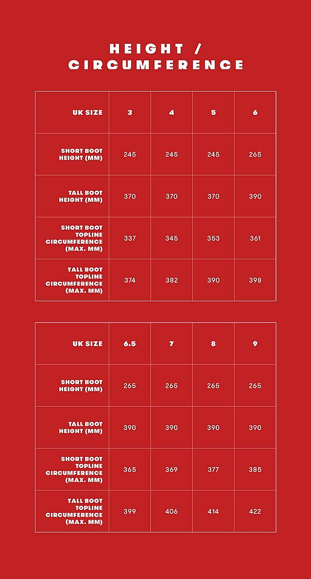 WonderWelly size guide