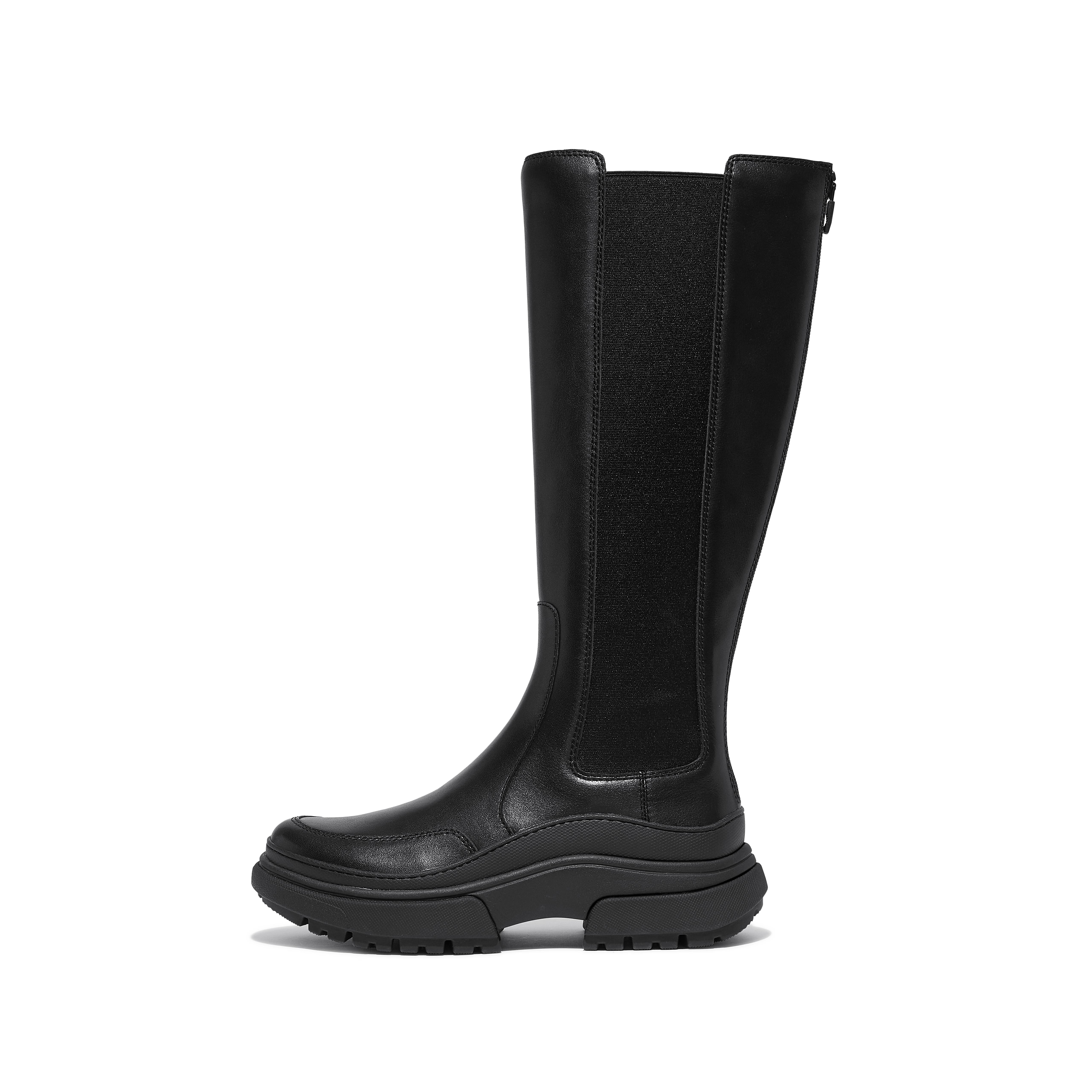 Women WYLDER Leather Tall Chelsea Boots Leather/Elastic