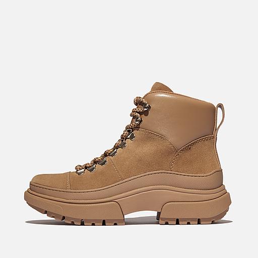 Women's Wylder Leather-Suede-Rubber Ankle Boots FitFlop UK