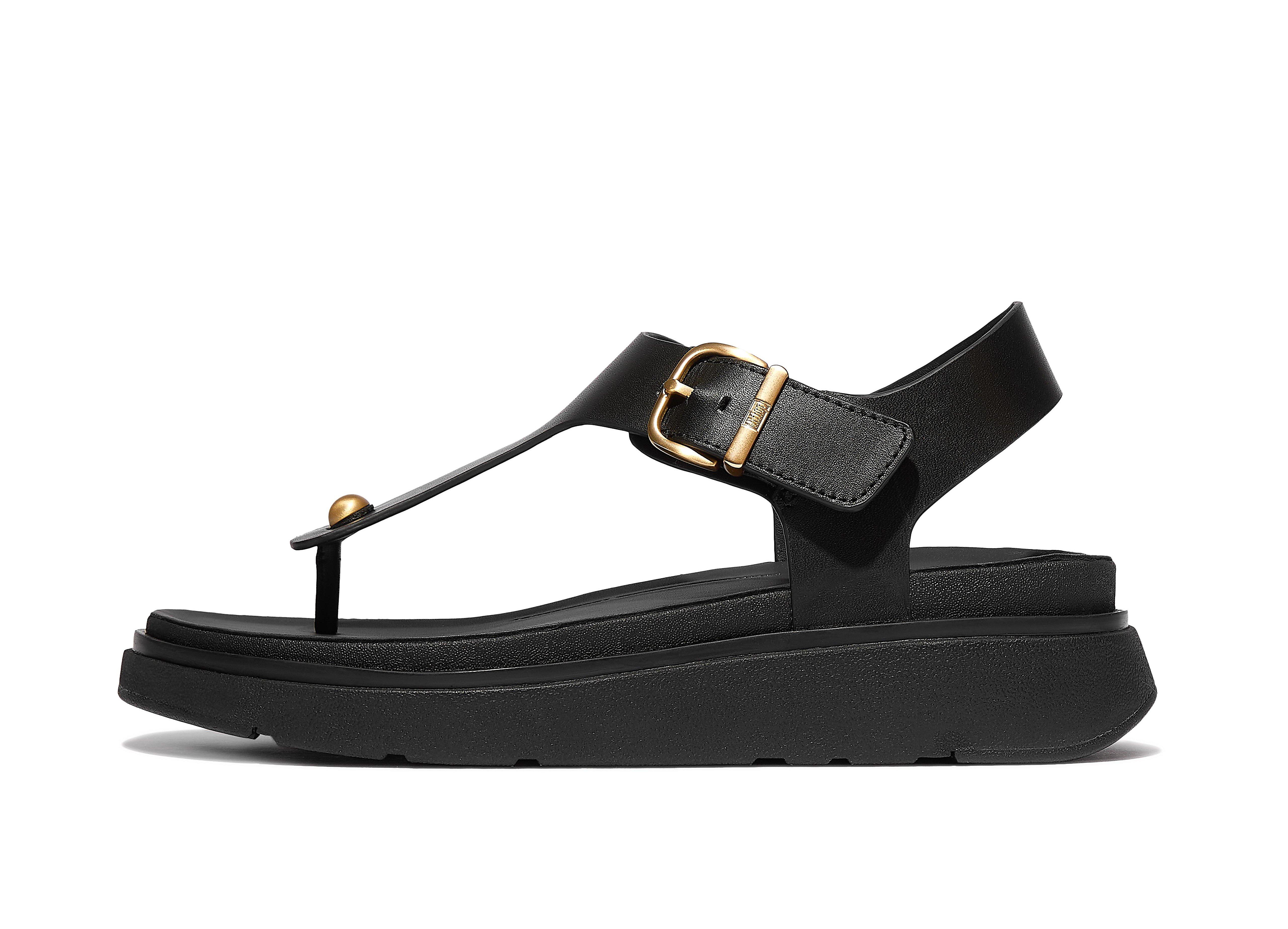 GEN-FF Leather Back-Strap Toe-Post Sandals