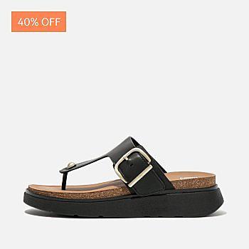 GEN-FF Buckle Leather Toe-Post Sandals